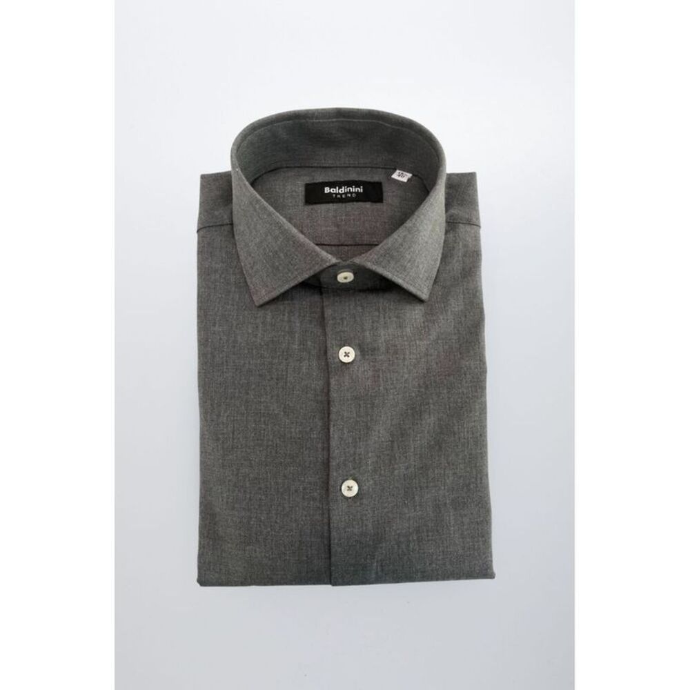 Baldinini Trend Gray Cotton Men's Men's Shirt